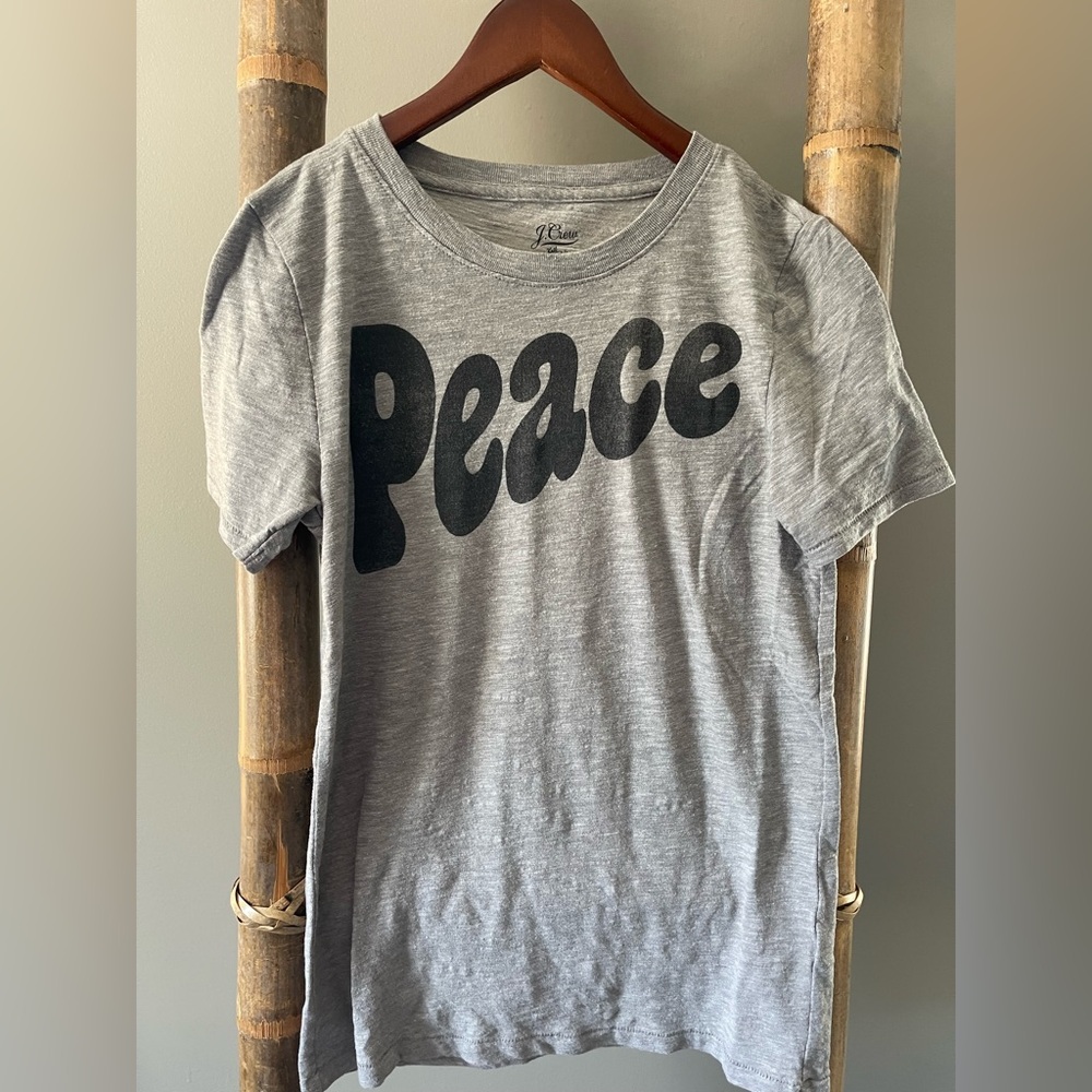 J. Crew Heather Gray Graphic Tee